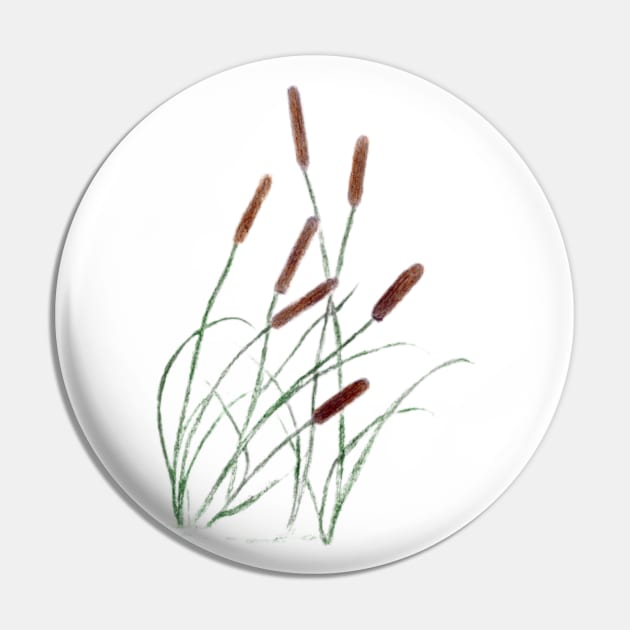 cattails Pin by Art is Sandy