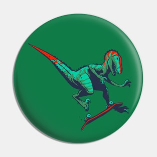 Kickflip Raptor Pin