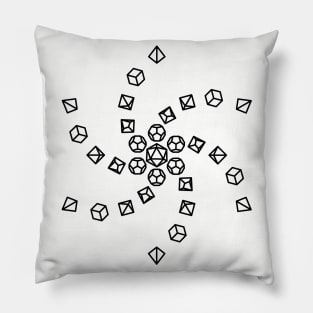 Spiral Polyhedral Dice Pillow