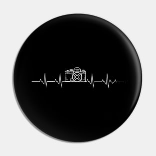 Camera Photography Heartbeat for Photographers Pin