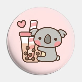Cute Koala Bear And Bubble Tea Pin