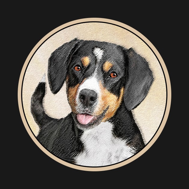 Entlebucher Mountain Dog Painting - Original Art by Alpen Designs