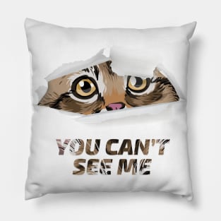 You can't see me cat design Pillow