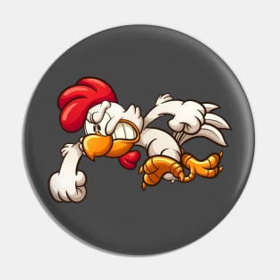 Angry cartoon chicken Pin