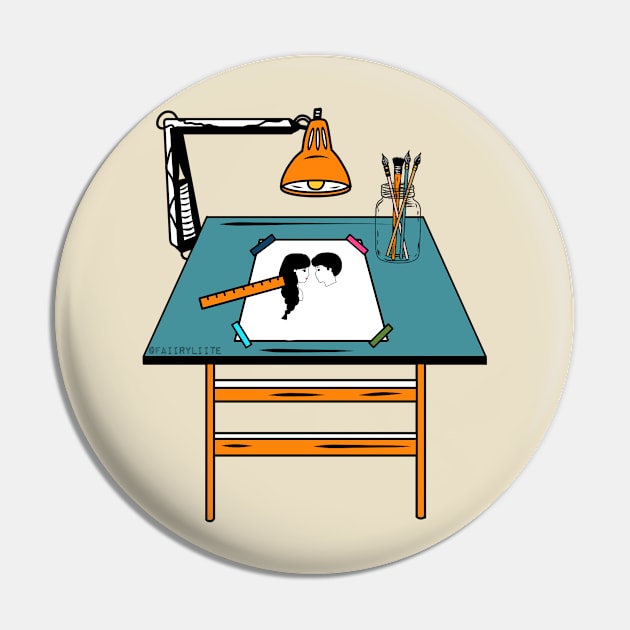 Drawing Desk Pin by faiiryliite