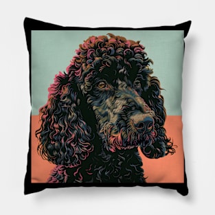 Irish Water Spaniel in 80's Pillow