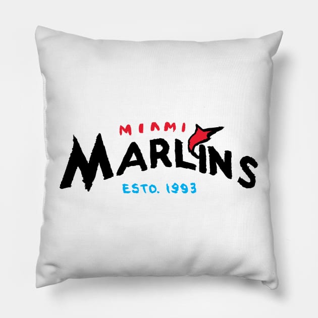 Miami Marliiiins 05 Pillow by Very Simple Graph