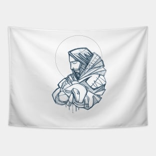 Jesus Christ Good Shepherd illustration Tapestry