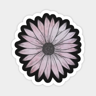 Linework flower purple Magnet