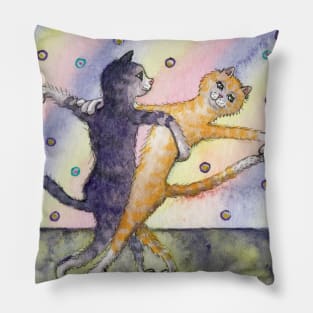 Ballroom cats move so well together on the dance floor Pillow