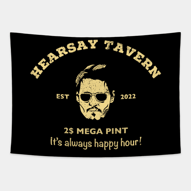 hearsay tavern johnny depp Tapestry by guyfawkes.art