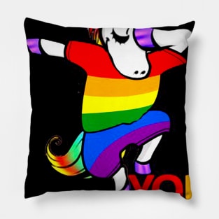 House Unicorn You Be You Rainbow Costume Gift Pillow