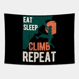 Funny Rock Climbing Climber Tapestry