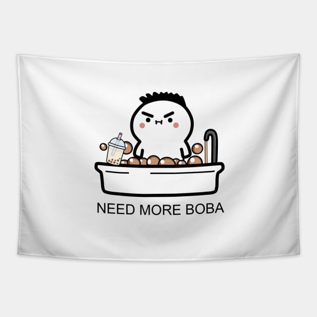Baby Needs More Boba In His Bath! Tapestry by SirBobalot