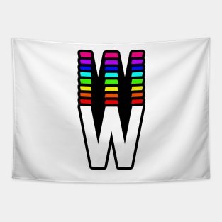 Rainbow Letter, W Tapestry