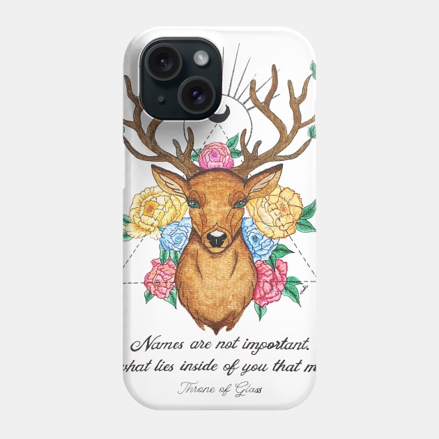 Floral Deer ToG Quote Phone Case by TG_Art