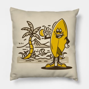 Surfing Beach Pillow