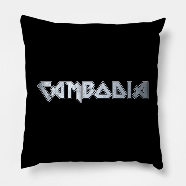 Heavy metal Cambodia Pillow by KubikoBakhar