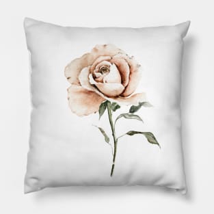 Single Peach Rose Pillow