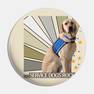 Service Dogs Rock Neutral Pin