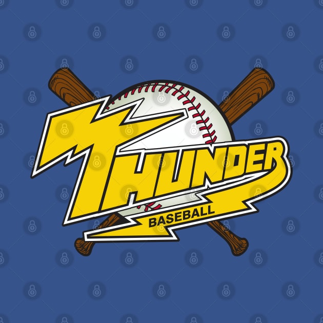 Thunder Baseball Team Logo by DavesTees