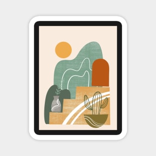 Boho Desertscape Saguaro Cactus Magnet