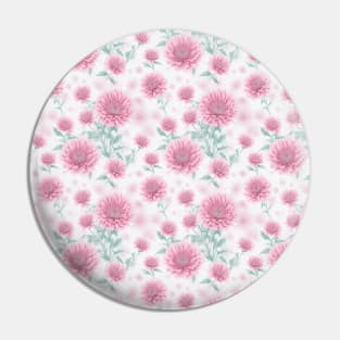 Watercolor Pink Wild Flowers Pin