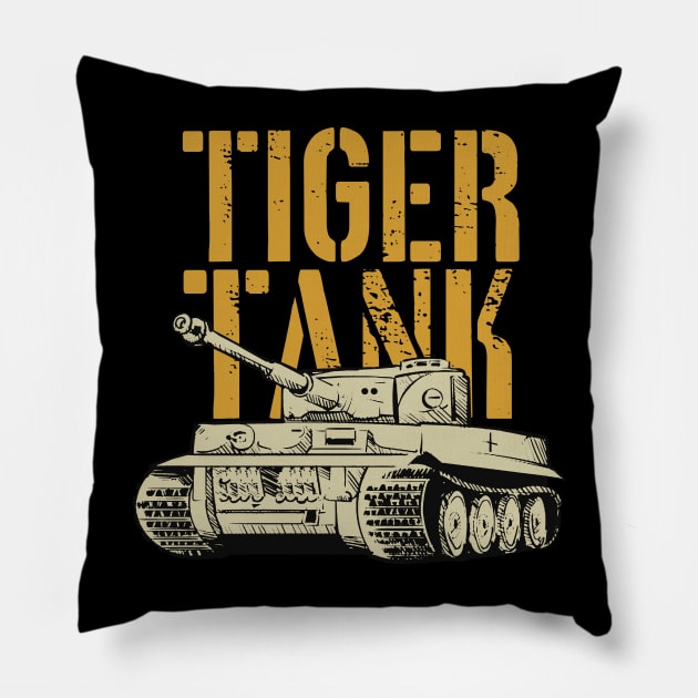 Tiger I | World War 2 Tank Pillow by Distant War