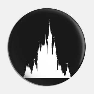 Magic Castle Silhouette Satin Black Pin