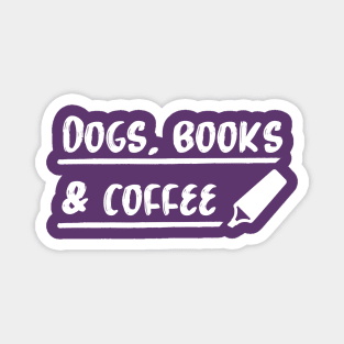 Dogs, Books & Coffee Magnet