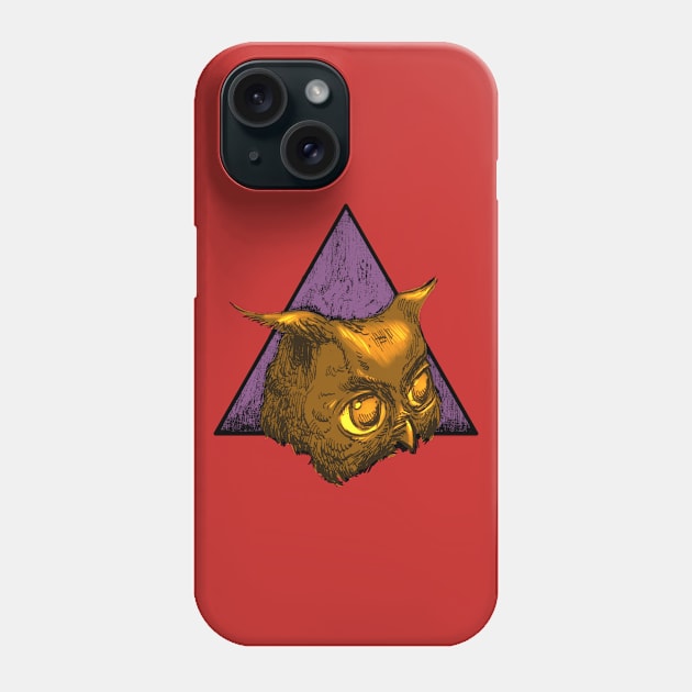 Owl Triangle Phone Case by Carlos CD