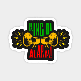 Ring Di Alarm Rasta Colors Reggae Magnet