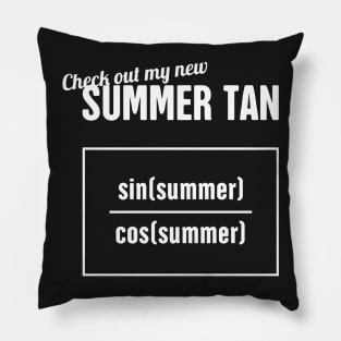 Summer Tan - Funny Statistics Teacher Design Pillow