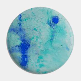 Abstract Turquoise Painting Pin