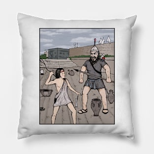 David and Goliath Pillow