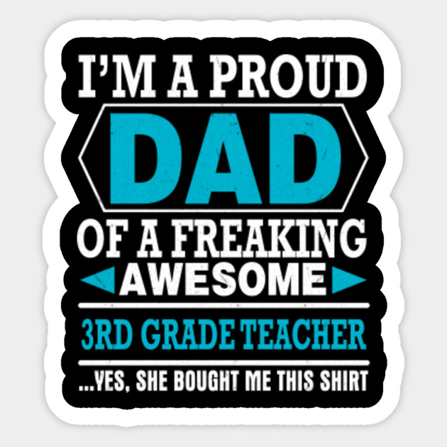 Proud Dad Awesome 1st Grade Teacher Gifts 1st Grade Teacher