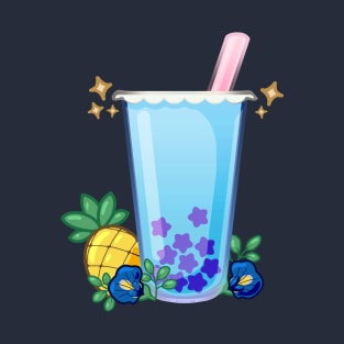 Butterfly Pea Pineapple Boba T-Shirt