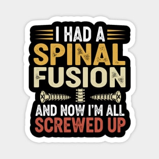 Spinal Fusion Art For Men Women Kids Spine Surgery Magnet