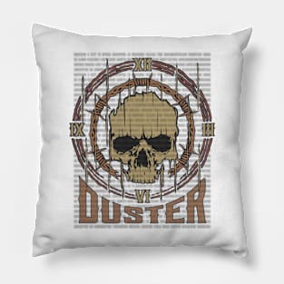 Duster Vintage Skull Pillow