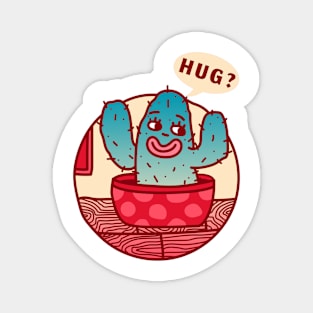 Cactus Hug Magnet