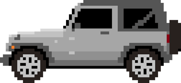 Jeep Wrangler Pixelart Kids T-Shirt by retsbor10@comcast.net