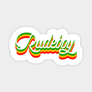 Rudeboy 3D Rasta Colors Reggae Magnet