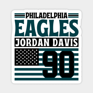 Philadelphia Eagles Davis 90 American Flag Football Magnet