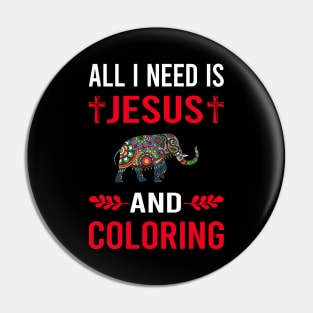 I Need Jesus And Coloring Pin