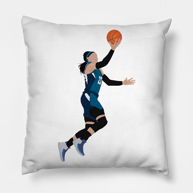 Women's basketball passion Pillow by RockyDesigns