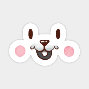 Cute Watercolor bunny Face Magnet