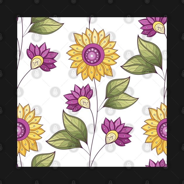 Spring Pattern with Floral Motifs by lissantee