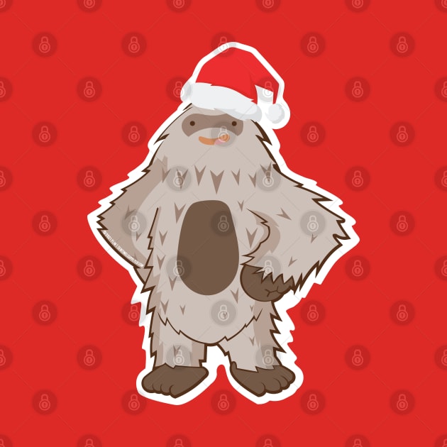 Cute Santa Sasquatch - Christmas Bigfoot by sentinelsupplyco