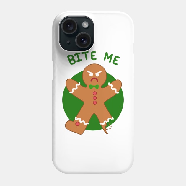 Bite Me (Gingerbread Man) Phone Case by Redheadkls