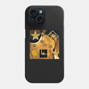 Abstract Black and Gold Collage Phone Case